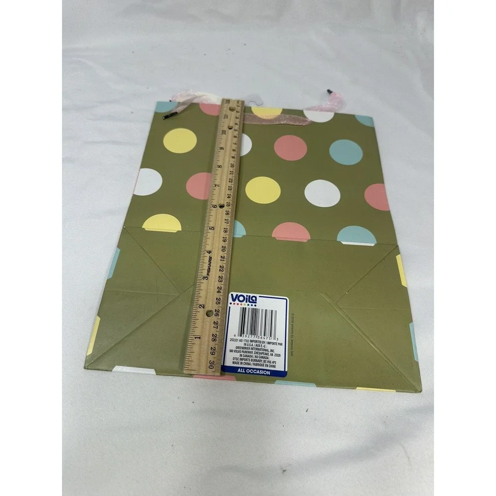 VOILA gift bag party bag BIRTHDAY approximately 5X10 inch 12 inches tall